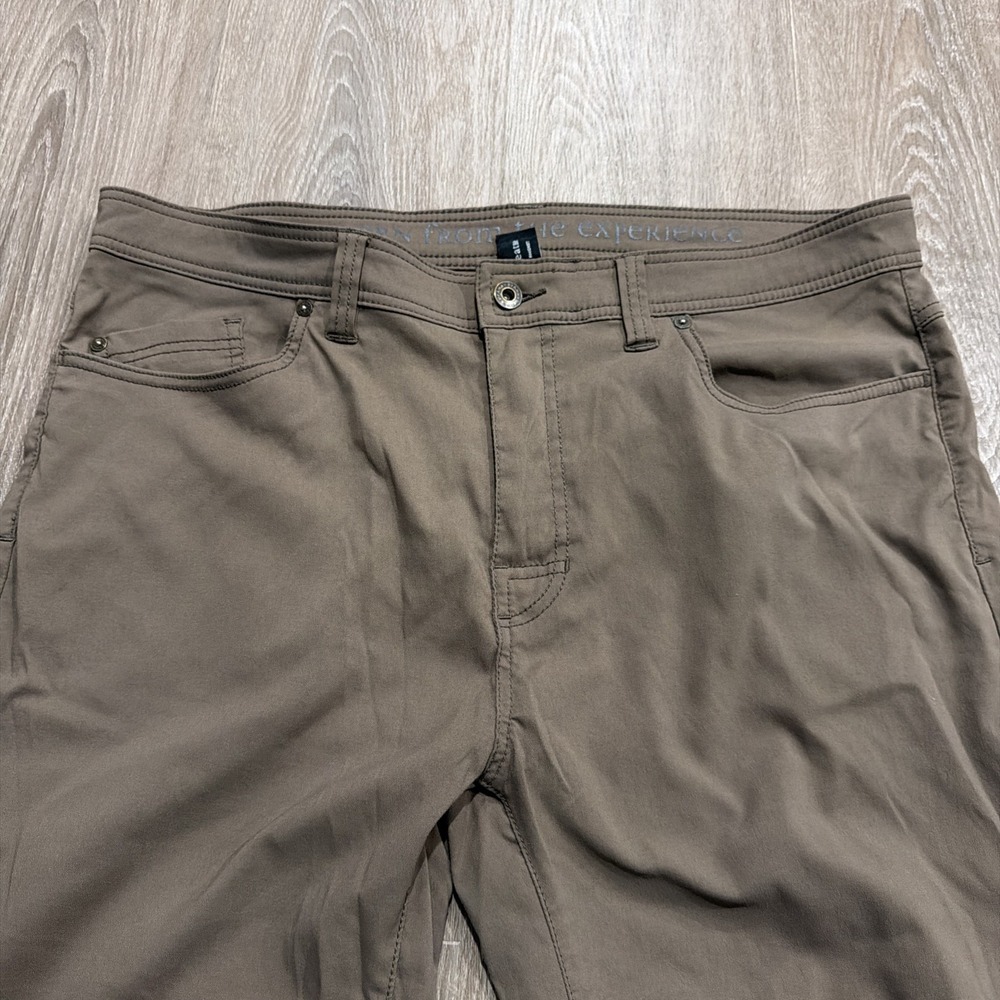Prana Brion Pants Men 38x32 Brown Slim Fit Nylon Stretch Outdoor Hiking Camping - Picture 4 of 10